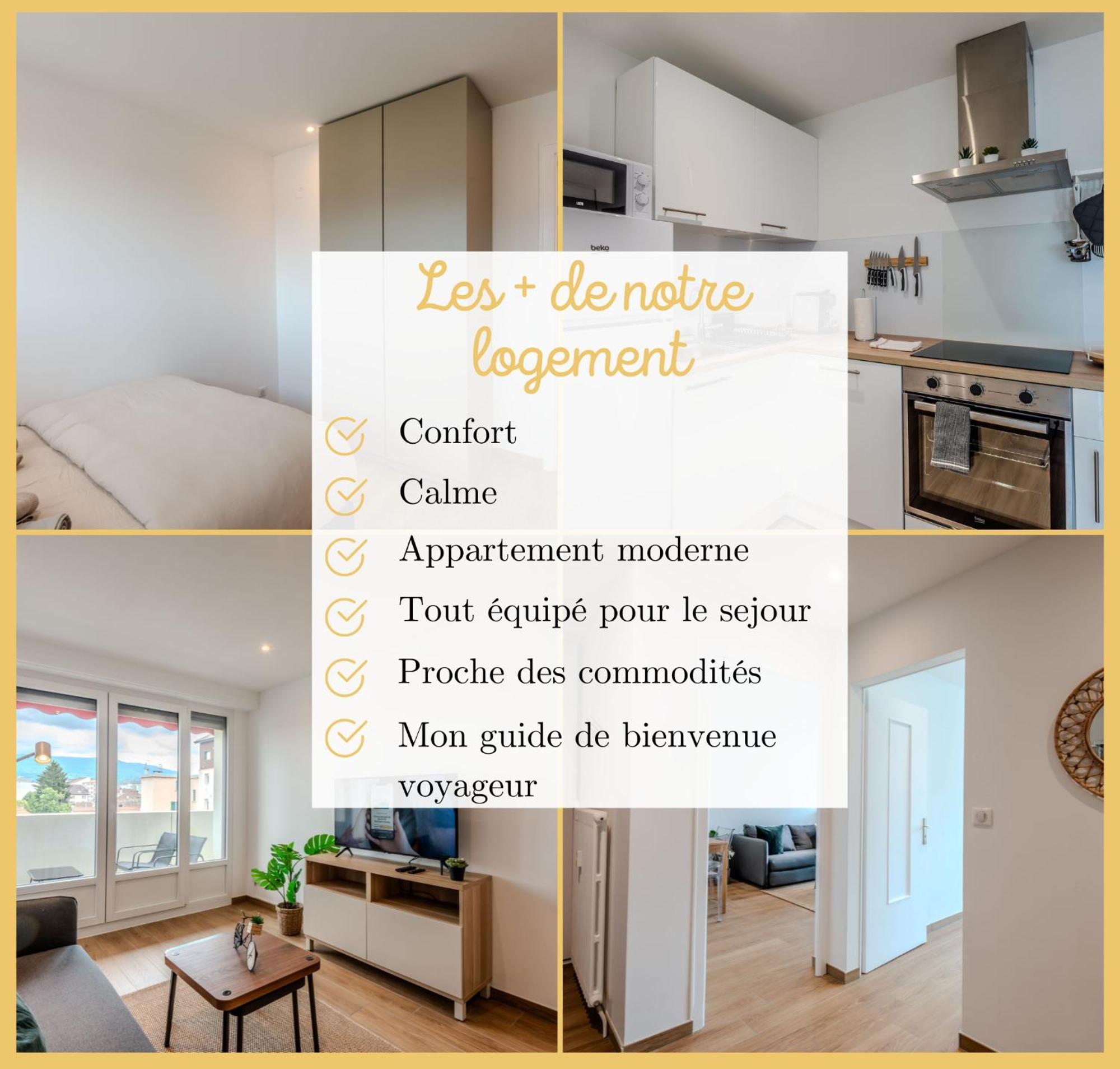 Chez Gwen I T3 I Gaillard Apartment Luaran gambar